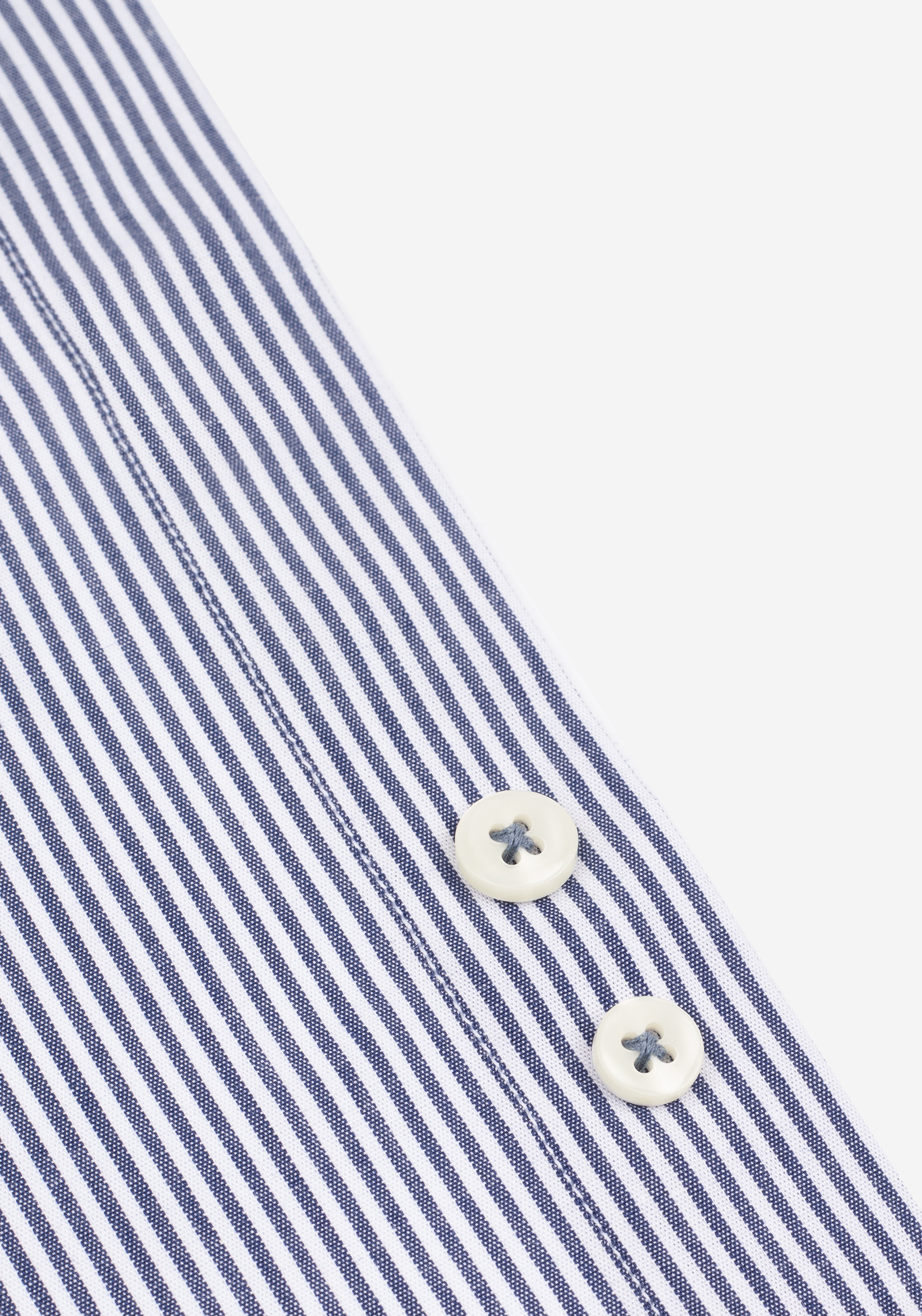 Crisp Navy Stripe Cotton Lycra Shirt