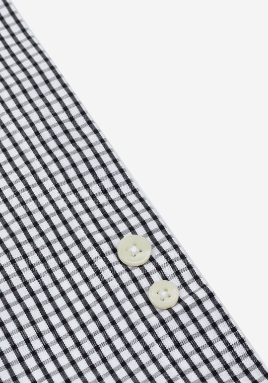 Jet Black Checked Poplin Shirt