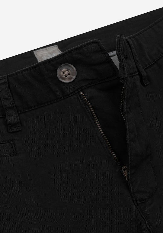 Pure Black Gabardine