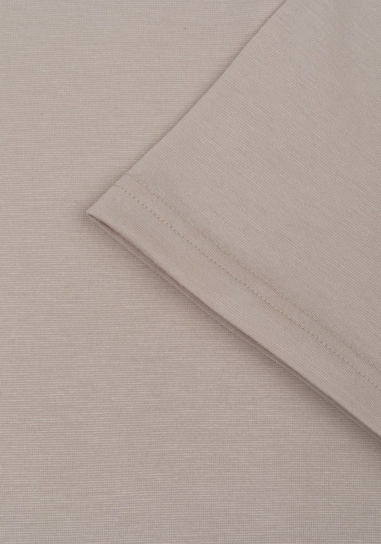 Clay Beige Soft Knit Polo Shirt