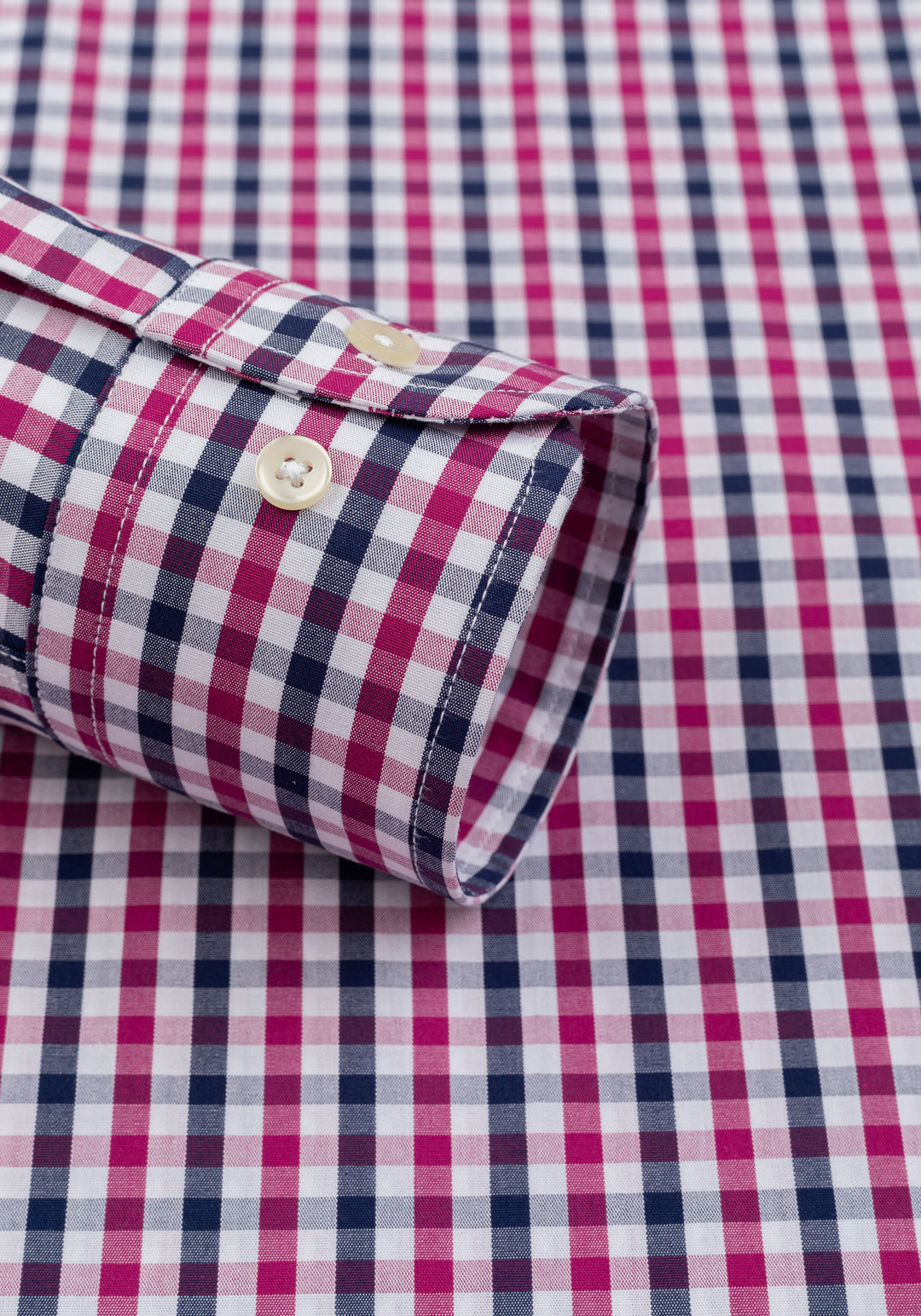 Claret Burgundy Checked Oxford Shirt