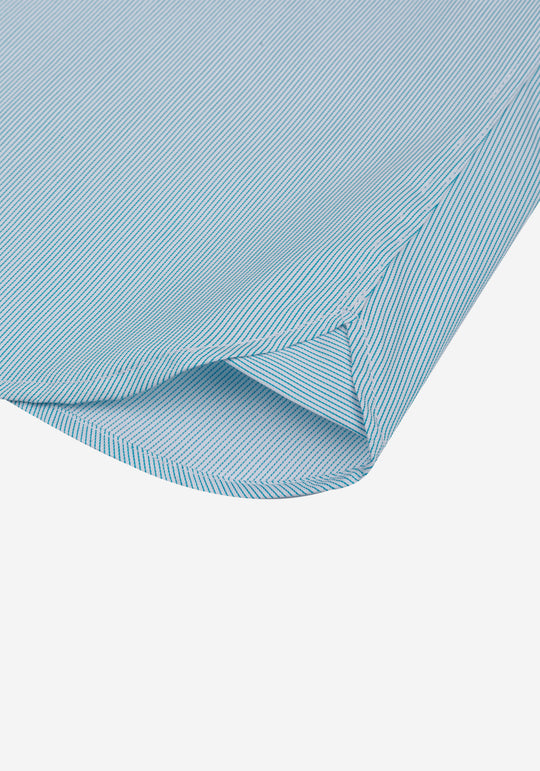 Arctic Turquoise Stripe Signature Twill Shirt