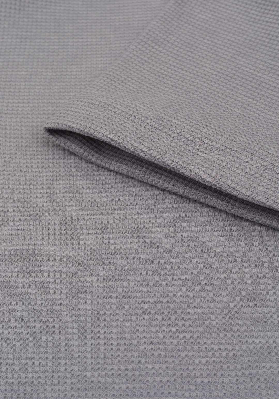 Whisper Grey Waffle Polo Shirt