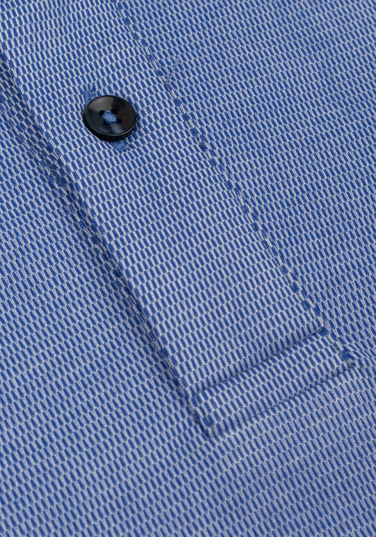 Coastal Blue Cotton Polo Shirt