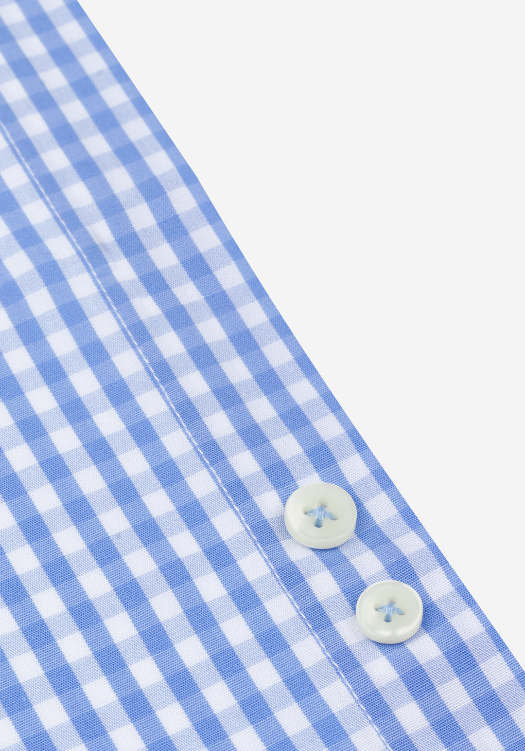 Faded Blue Checked Poplin Shirt