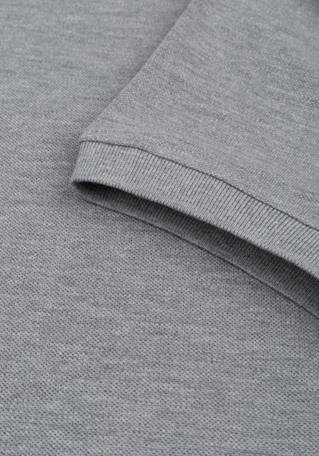 Heather Grey Cotton Polo Shirt