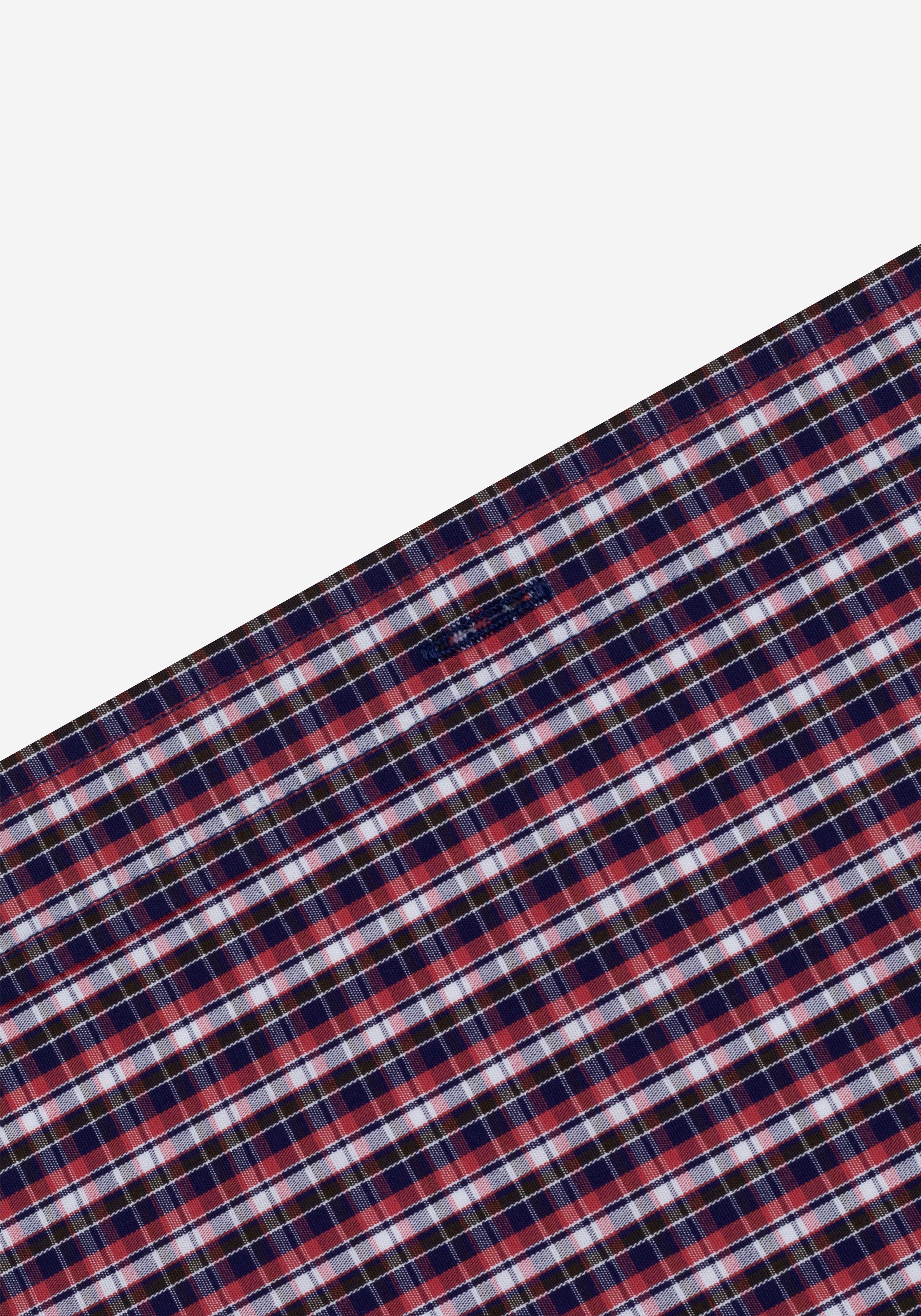 Vintage Navy Red Checked Twill Shirt