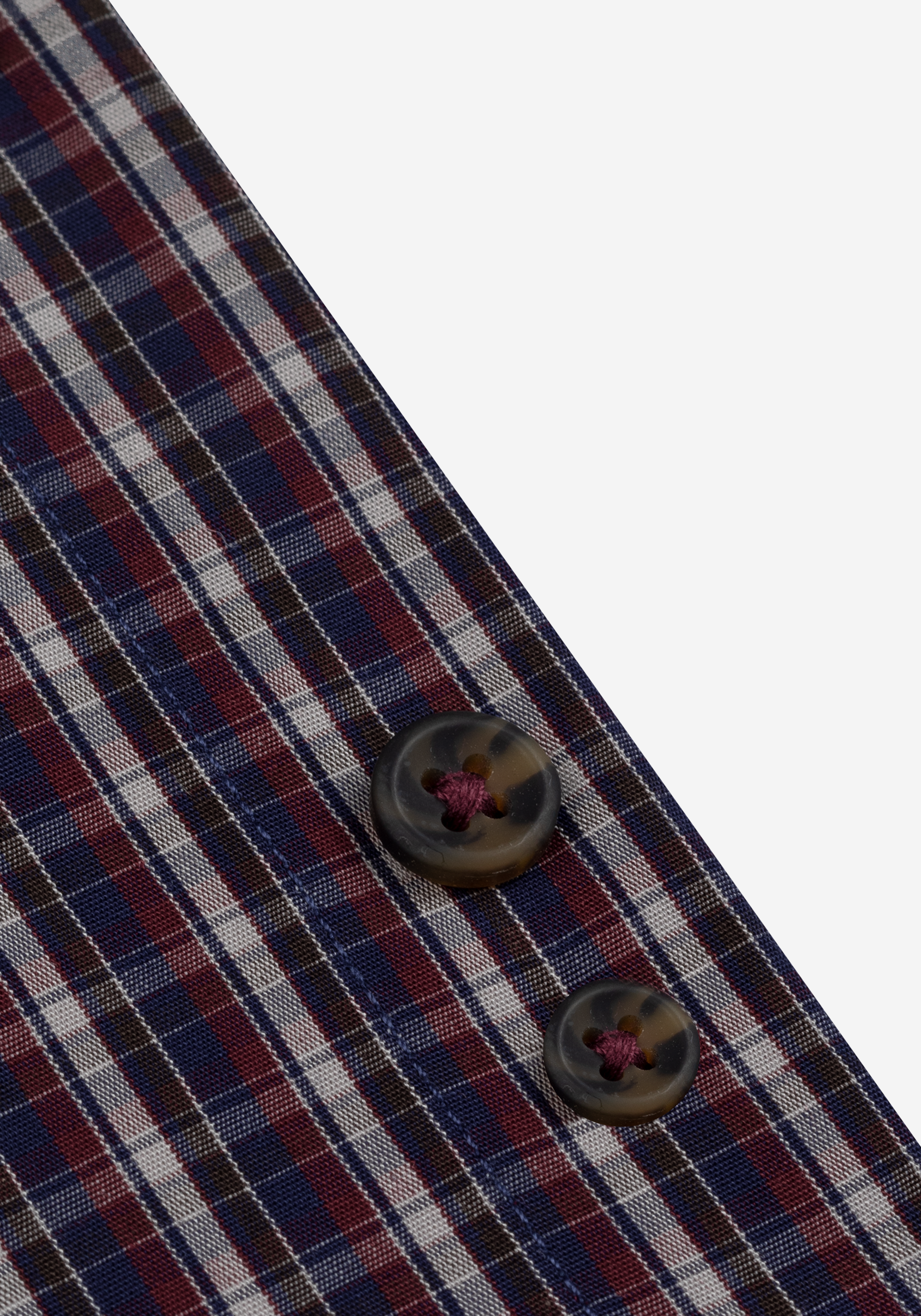 Rustic Navy Red Checked Twill Shirt