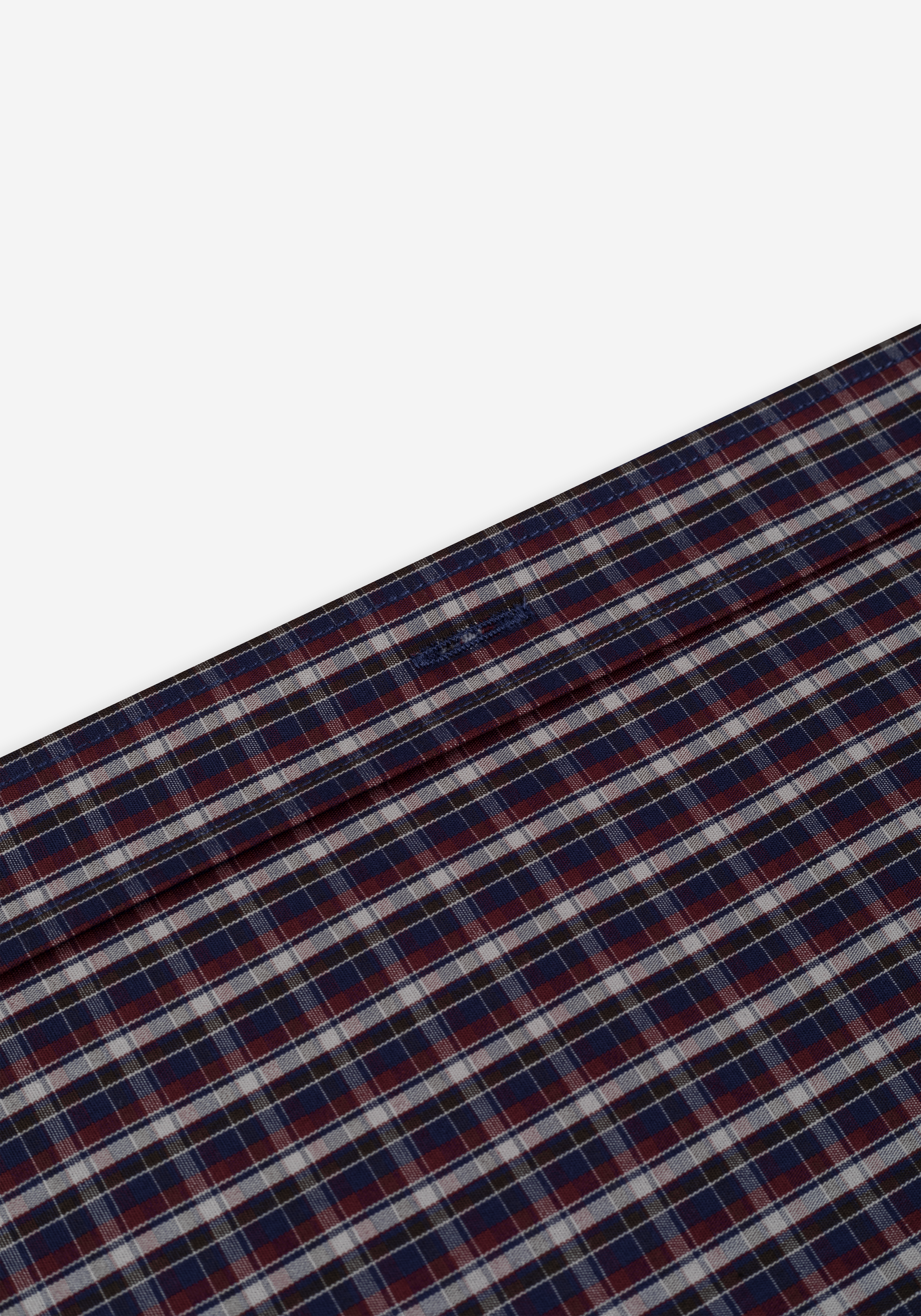 Rustic Navy Red Checked Twill Shirt