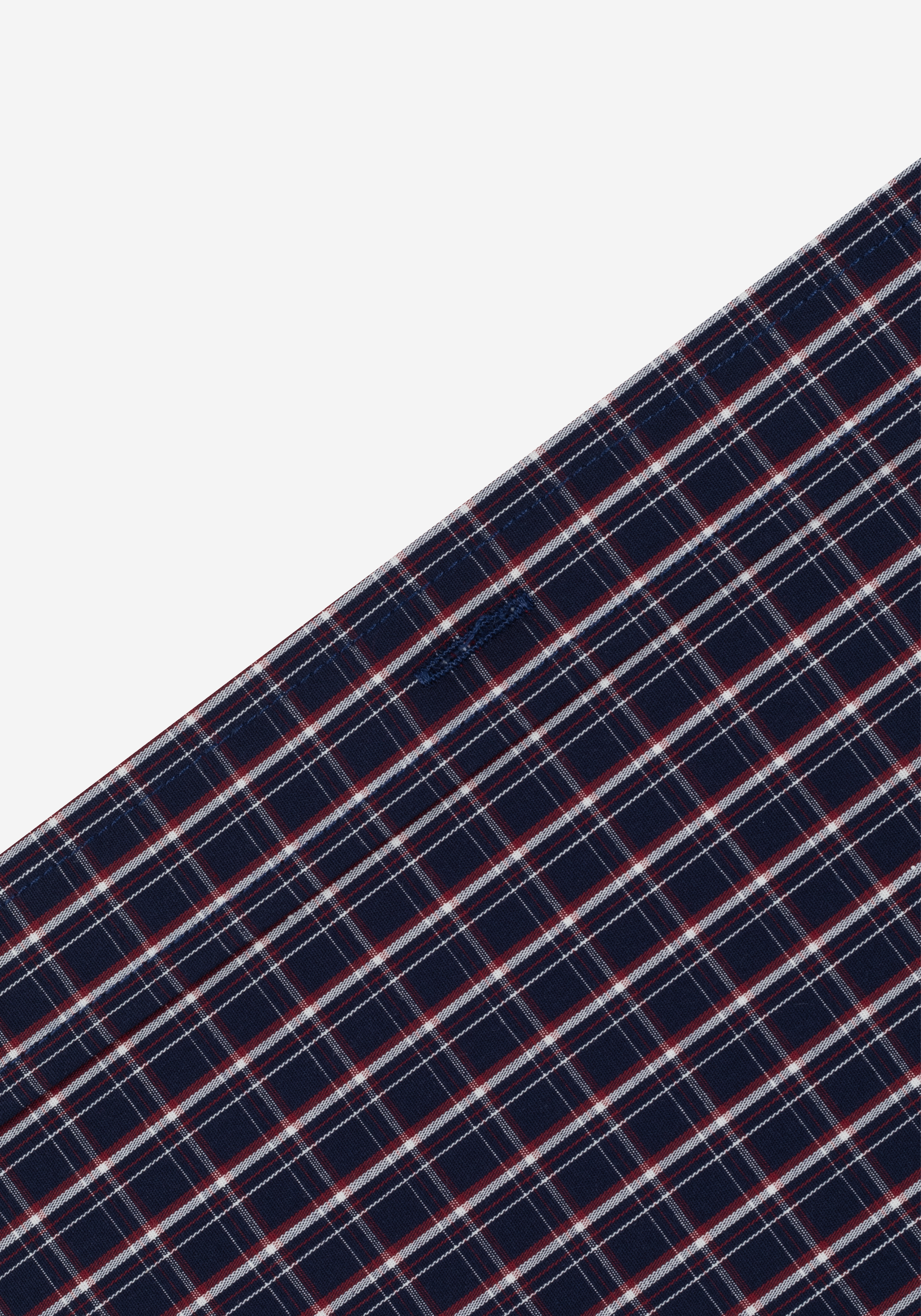 True Navy Red Checked Twill Shirt
