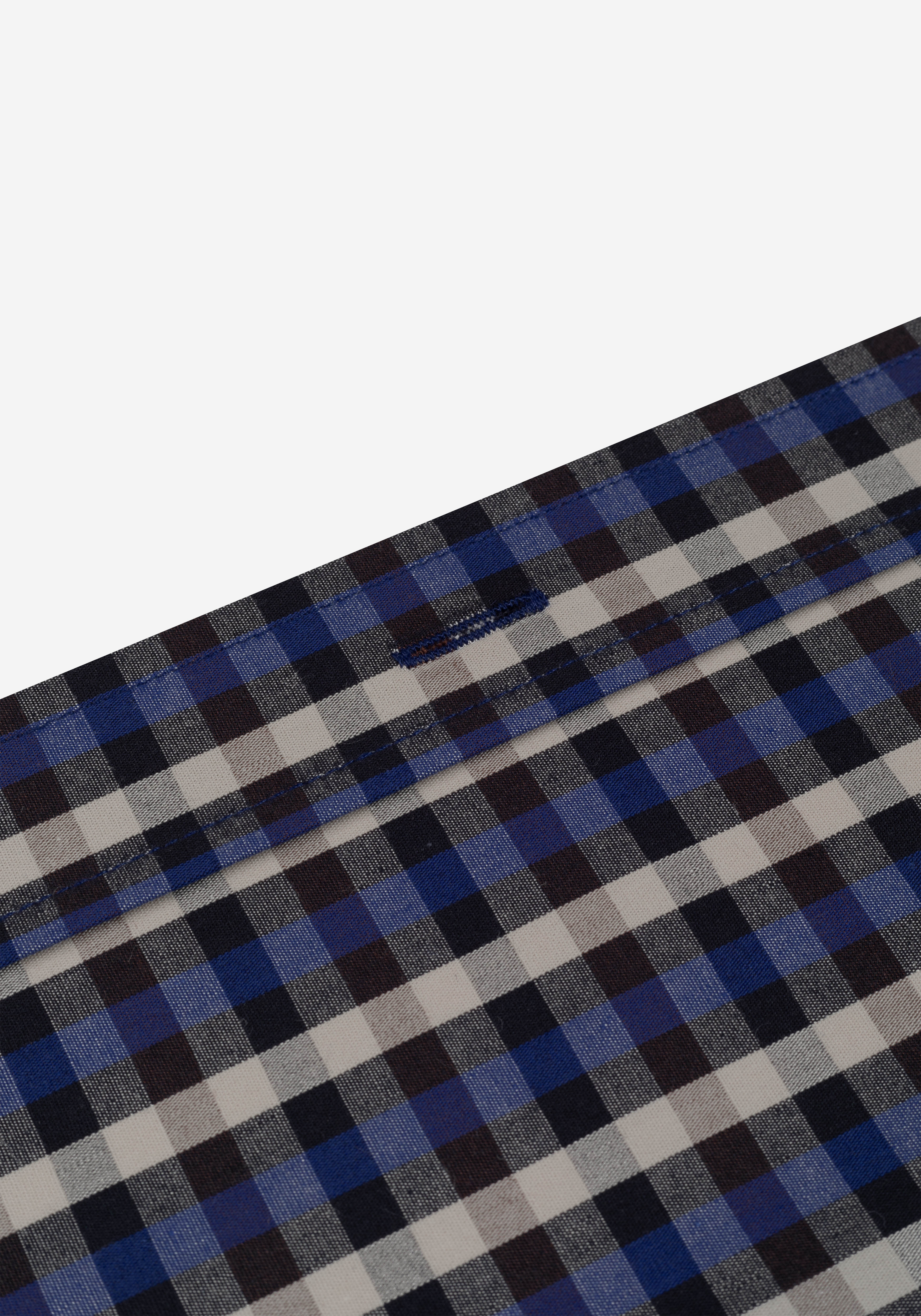 Off-White Blue Checked Twill Shirt