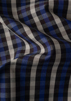 Off-White Blue Checked Twill Shirt