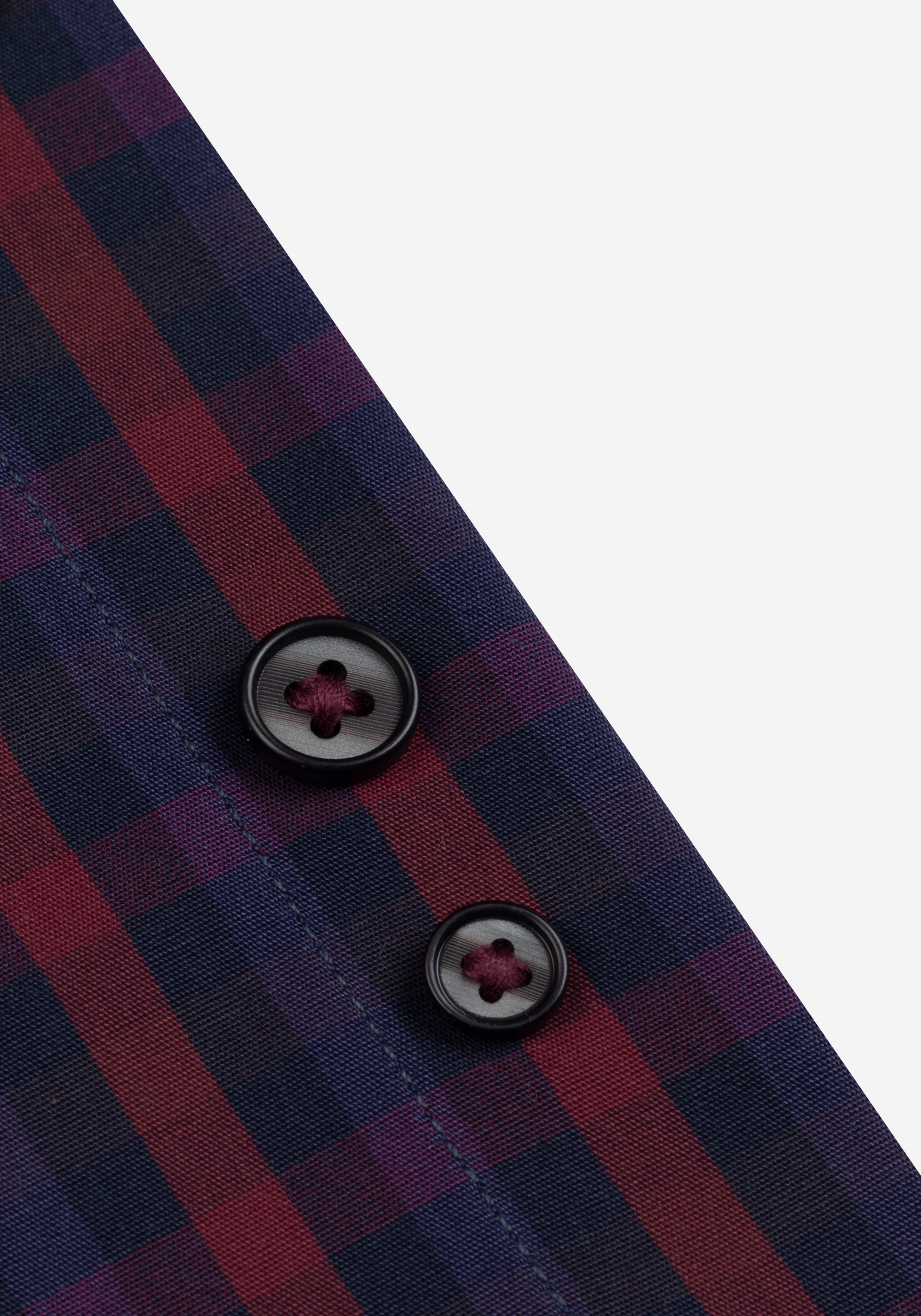 Ruby Red Blue Checked Twill Shirt