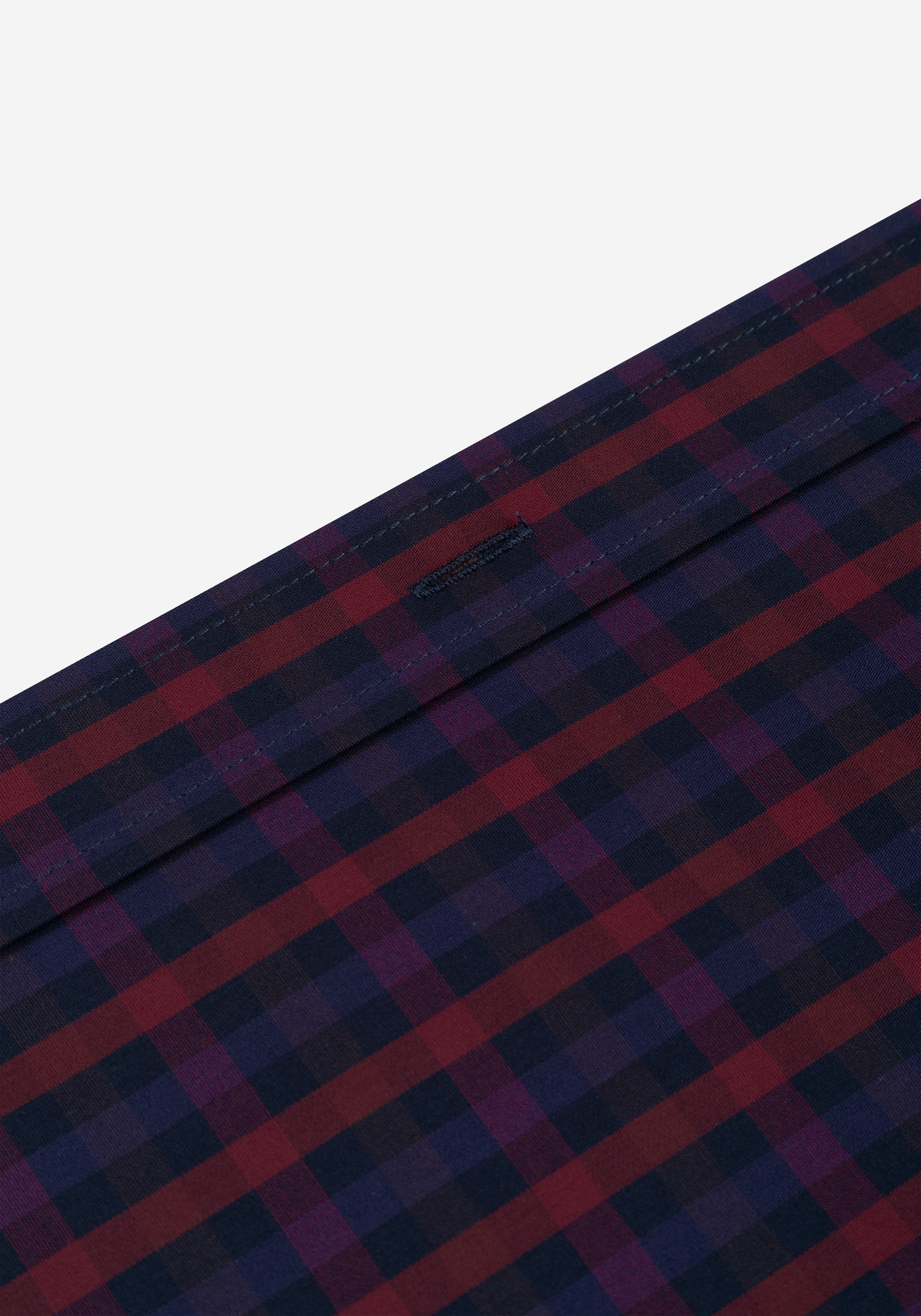 Ruby Red Blue Checked Twill Shirt
