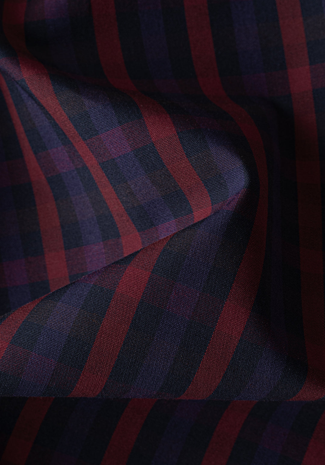 Ruby Red Blue Checked Twill Shirt