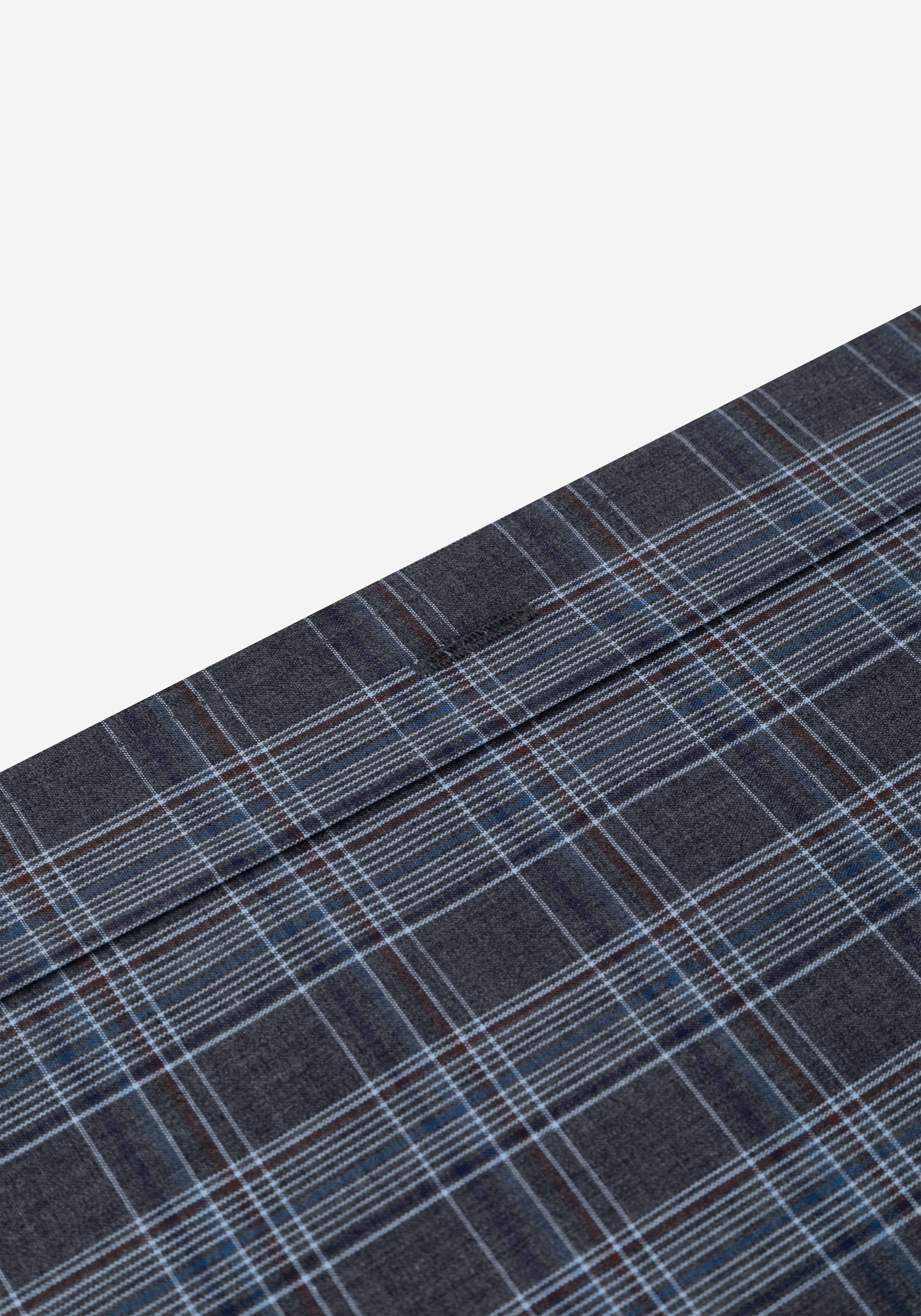 Charcoal Grey Checked Twill Shirt