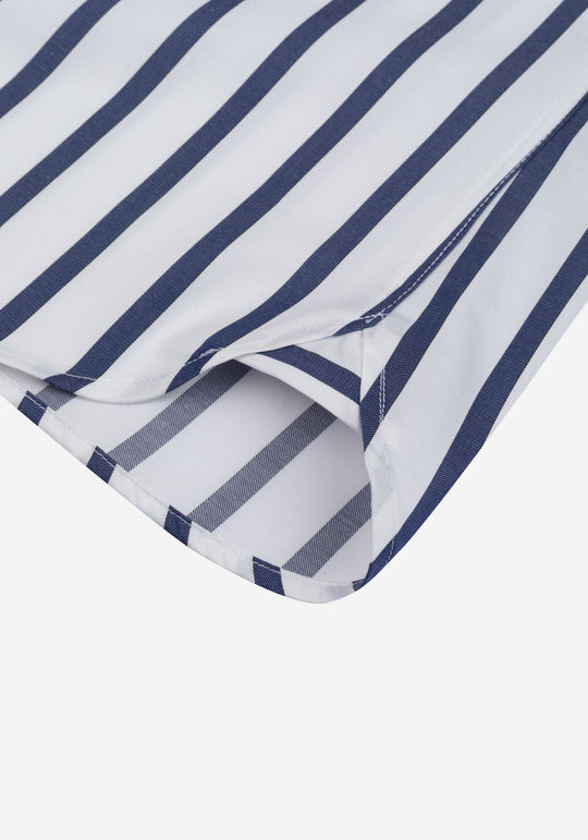 Steel Navy Stripe Signature Twill Shirt