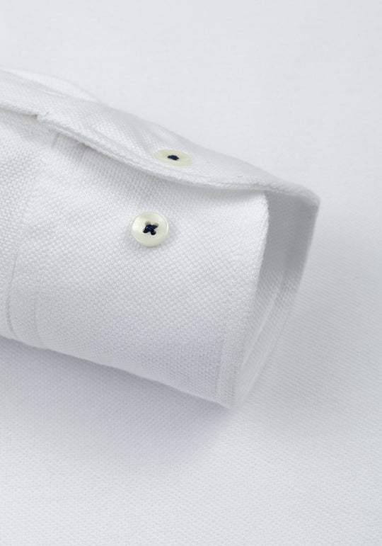 Mist White Piqué Shirt
