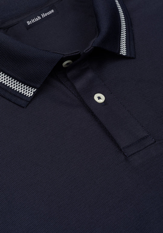 Deep Navy Cotton Polo Shirt