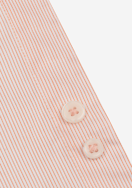 Pale Orange Stripe Signature Twill Shirt