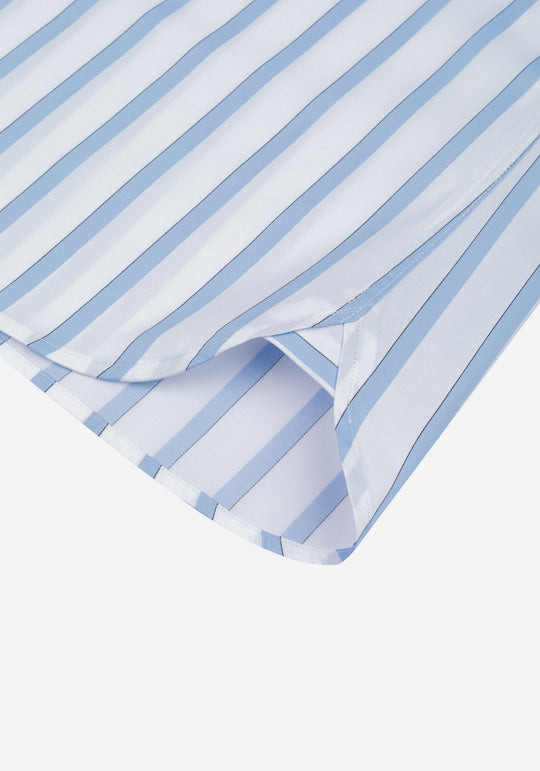 Frosted Blue Stripe Signature Twill Shirt
