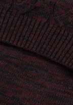 Rustic Burgundy Braided Zipped Pullover