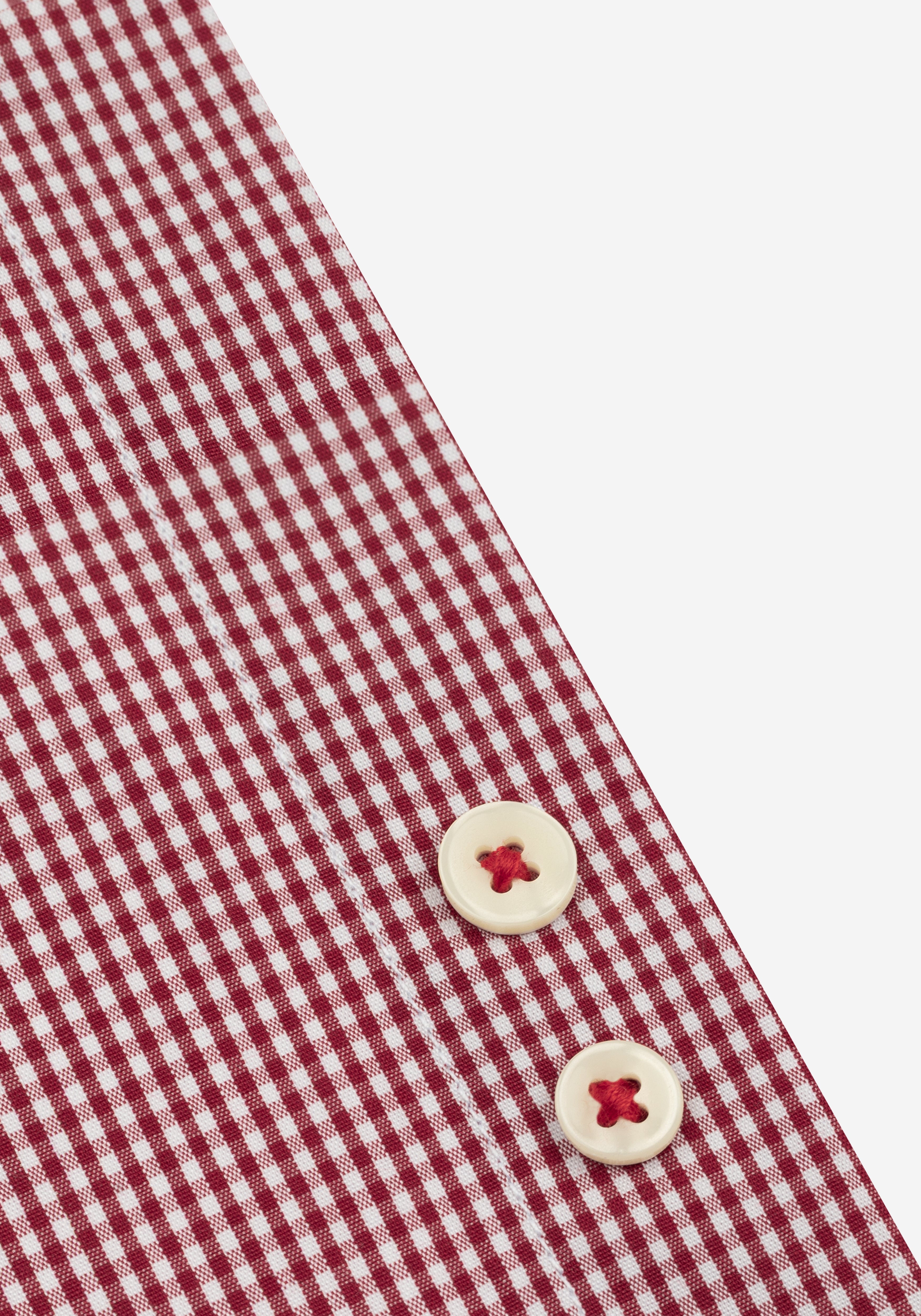 Dark Red Checked Cotton Lycra Shirt