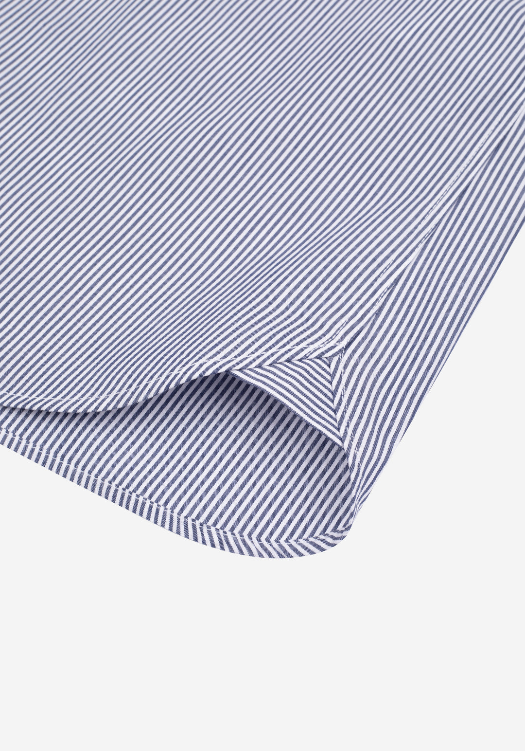 Crisp Navy Stripe Cotton Lycra Shirt