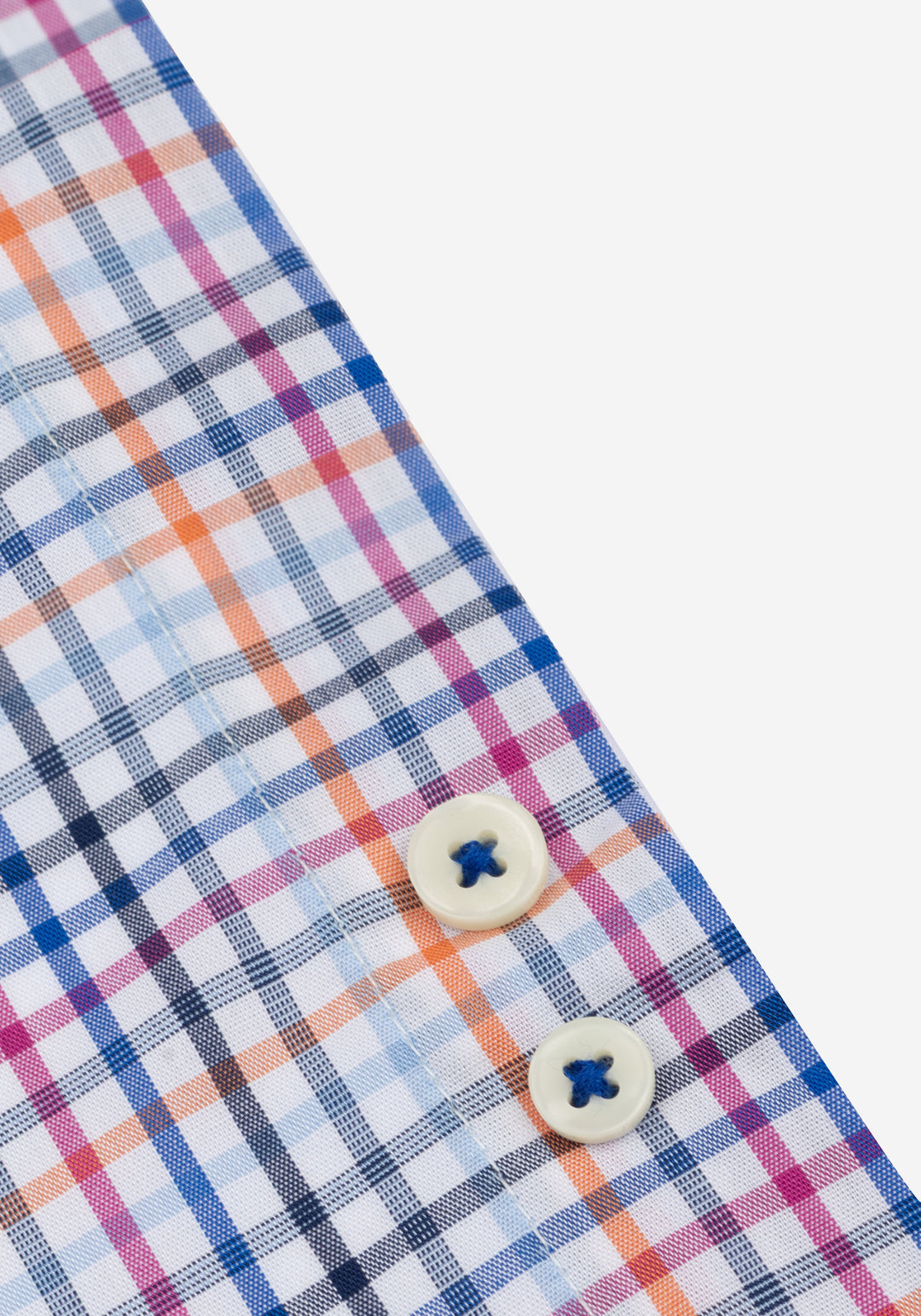 Sunset Blue Checked Oxford Shirt