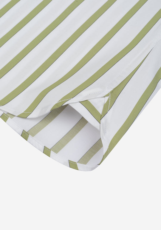 Moss Olive Stripe Signature Twill Shirt