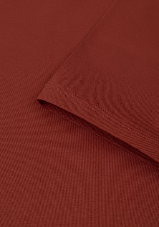 Dim Orange Cotton Undershirt - Short Sleeve