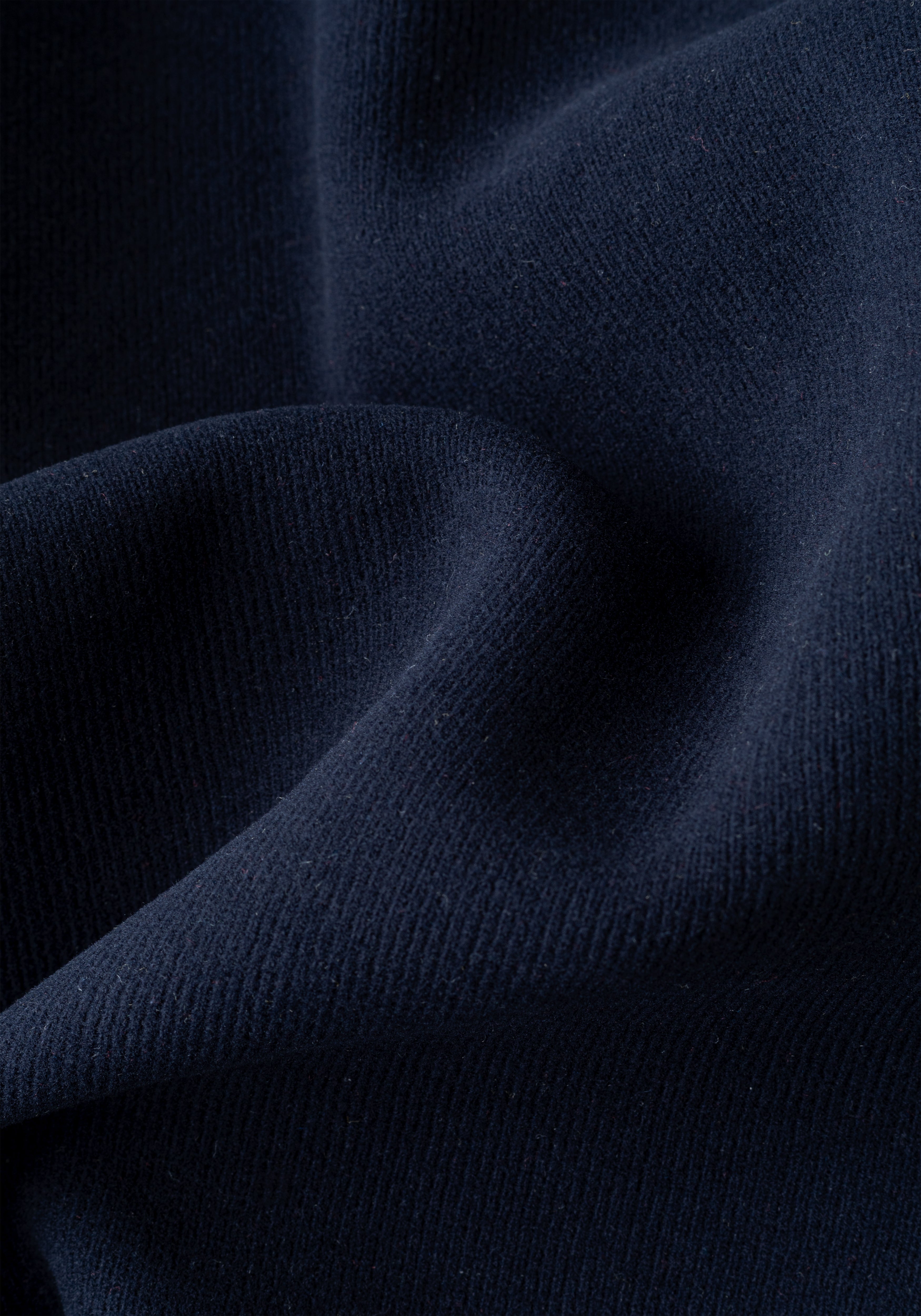 True Navy Cotton Polo Shirt - Long Sleeve