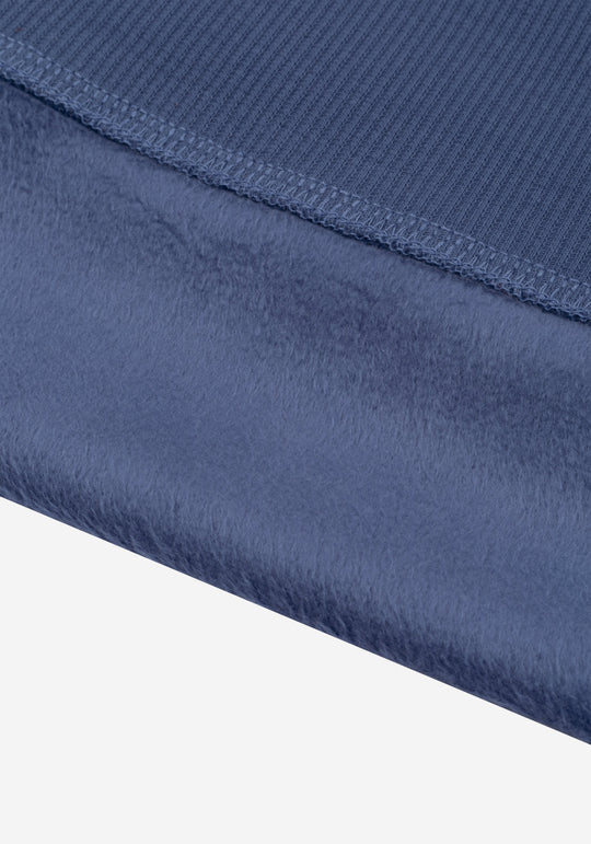 Faded Blue Faux-Fur Sweatshirt