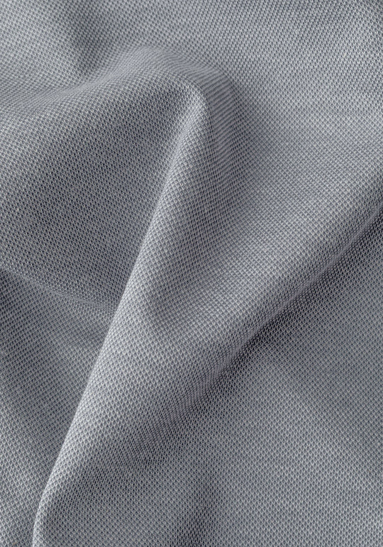 Stone Grey Cotton Polo Shirt