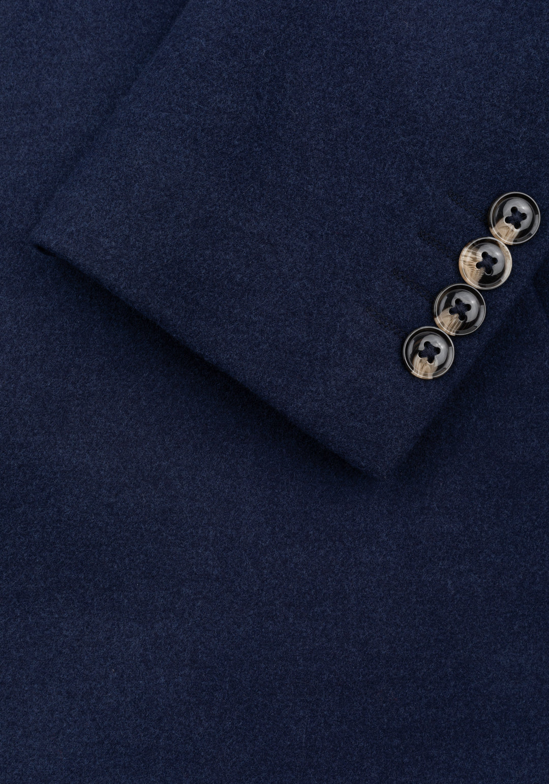 Marine Blue Double-Breasted Poly Coat