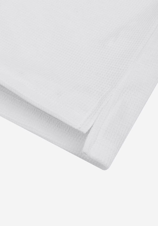 Moonlight White Waffle Polo Shirt