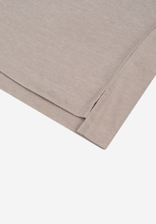 Dull Beige Cotton Polo Shirt