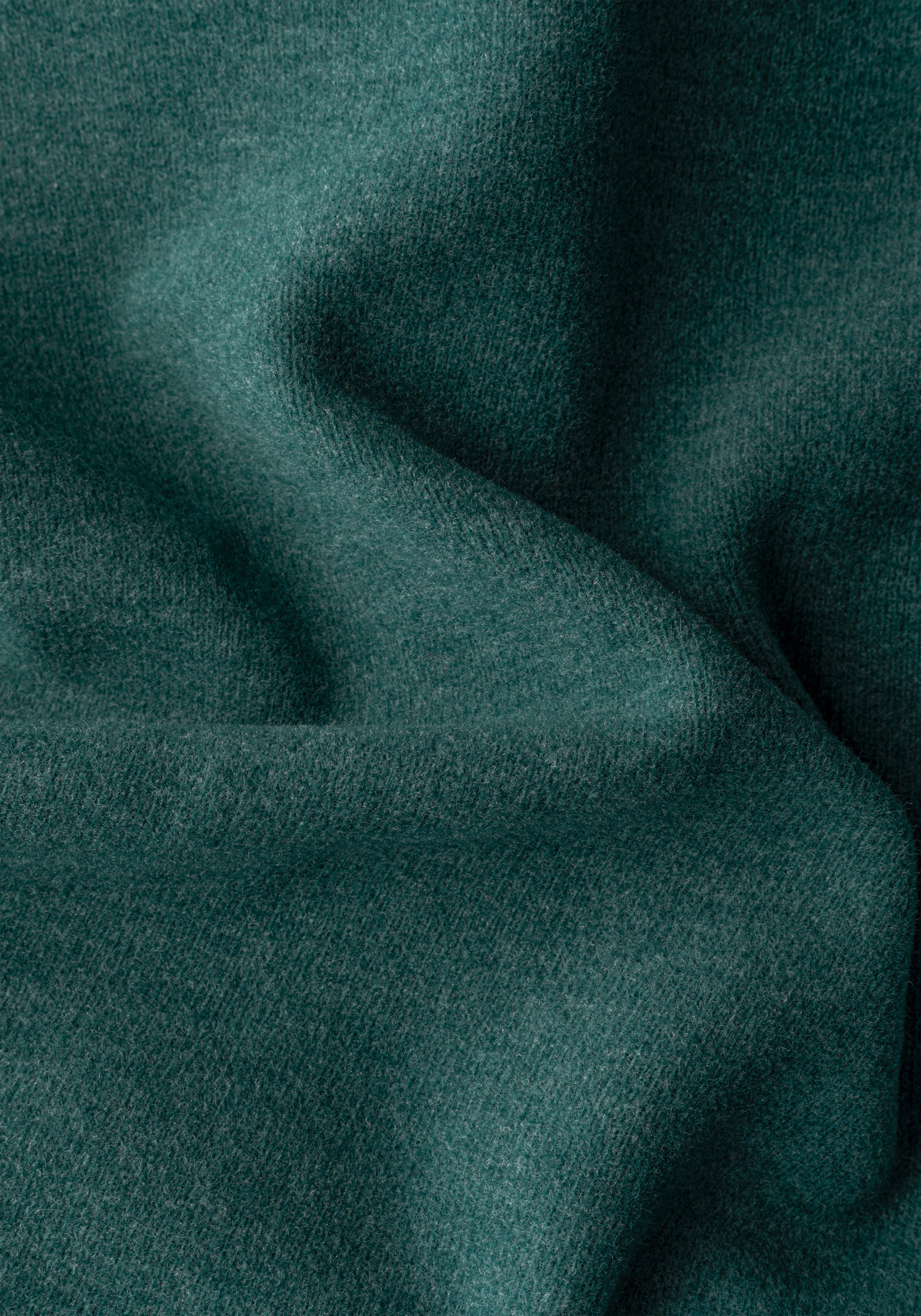 Forest Green Cotton Polo Shirt - Long Sleeve