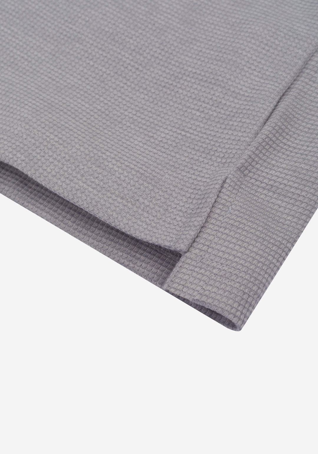 Whisper Grey Waffle Polo Shirt