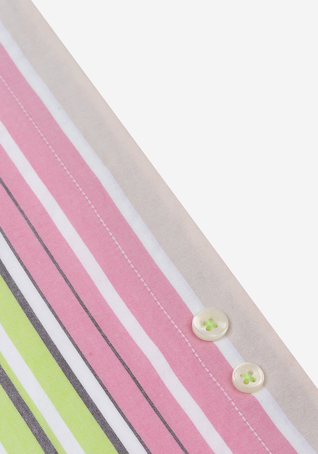 Pastel Parti-Colored Stripe Poplin Shirt