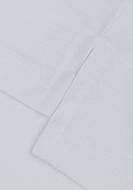 Swan White Soft Knit Polo Shirt