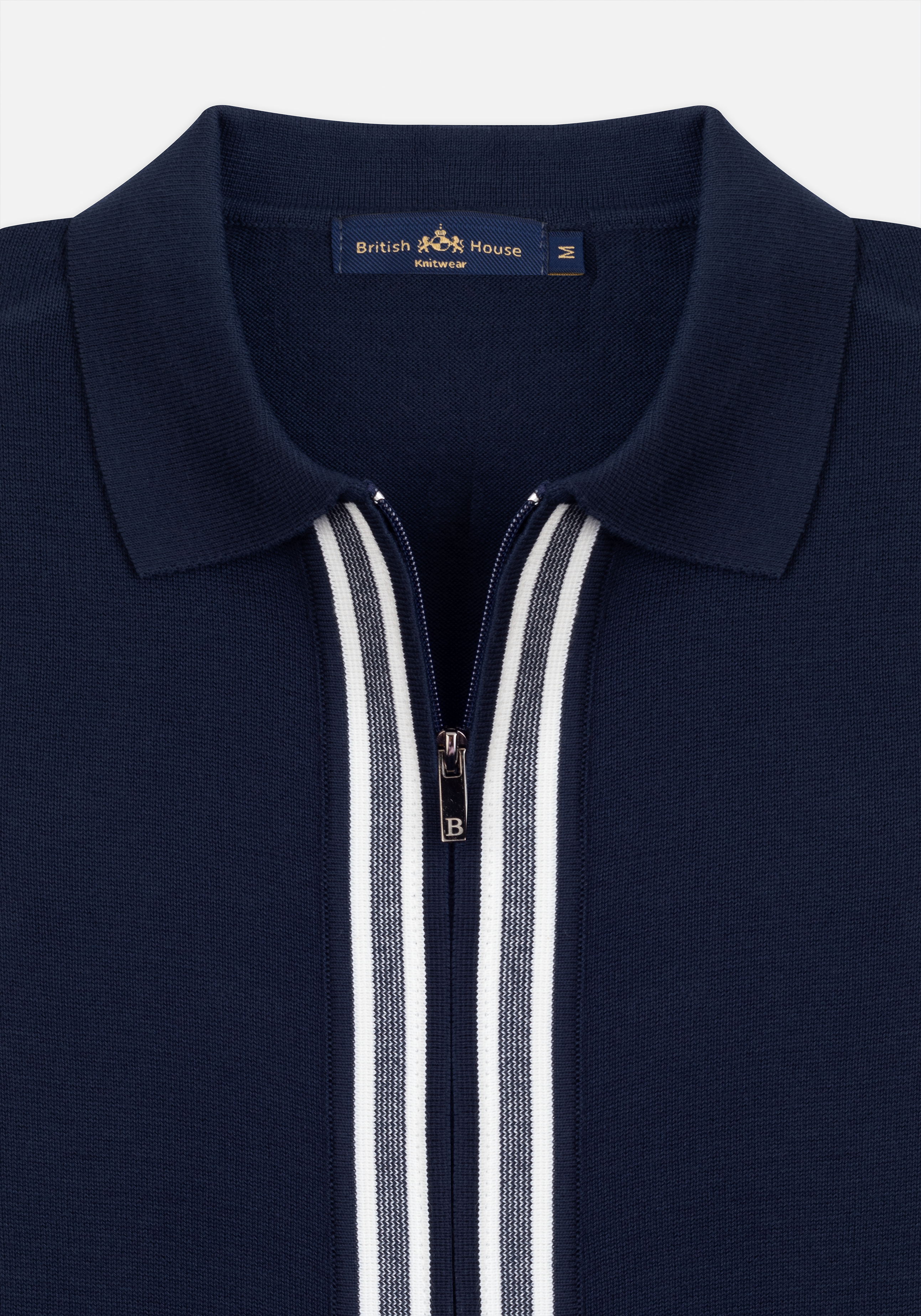 Galaxy Navy Zip Cotton Pullover