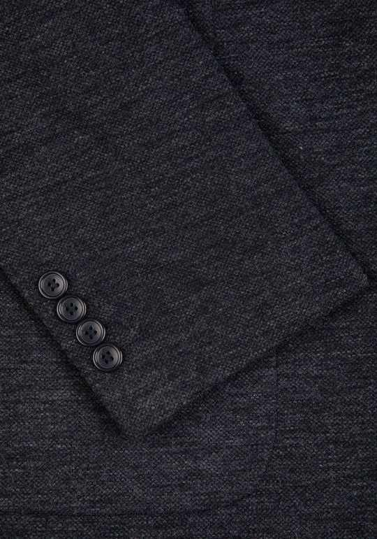 Contemporary Fit Bluish Grey Heavy Brushed Blazer