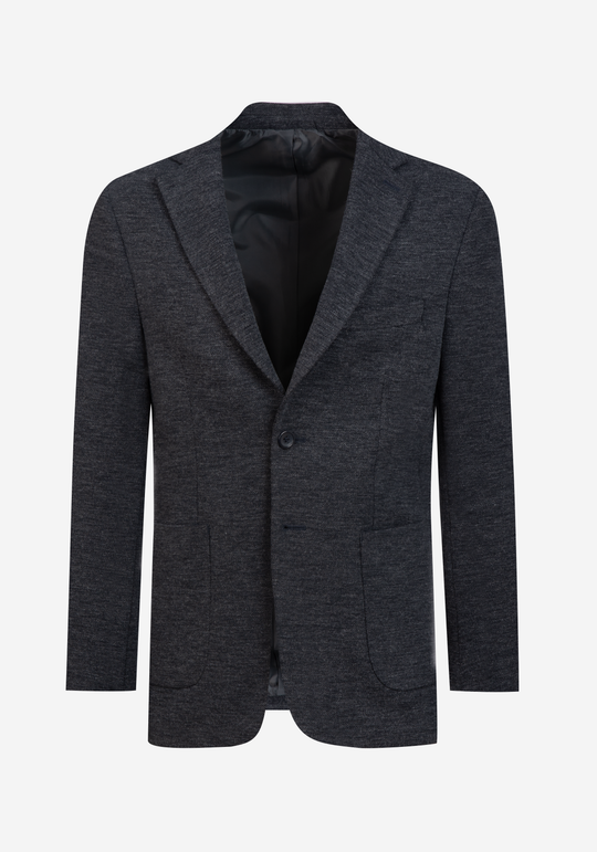 Contemporary Fit Bluish Grey Heavy Brushed Blazer