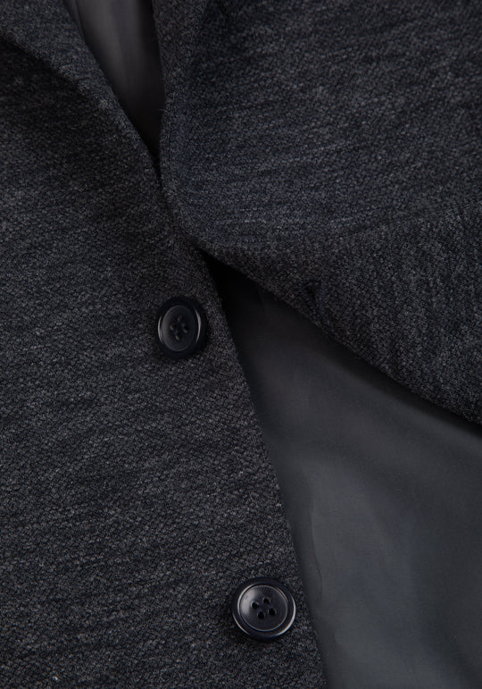 Contemporary Fit Bluish Grey Heavy Brushed Blazer