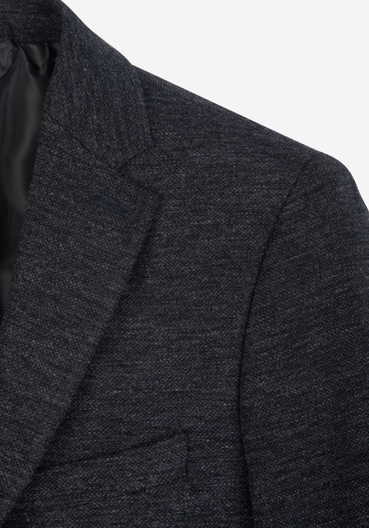 Contemporary Fit Bluish Grey Heavy Brushed Blazer
