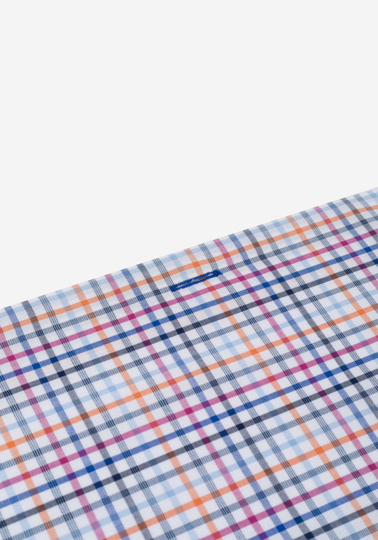 Sunset Blue Checked Oxford Shirt