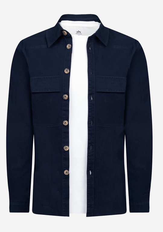 Midnight Blue Cotton Overshirt