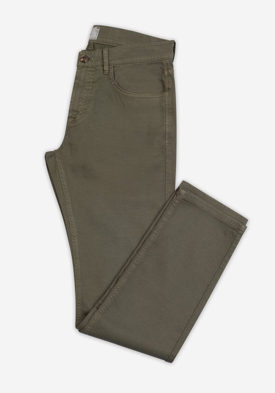Classic Olive Piqué Gabardine