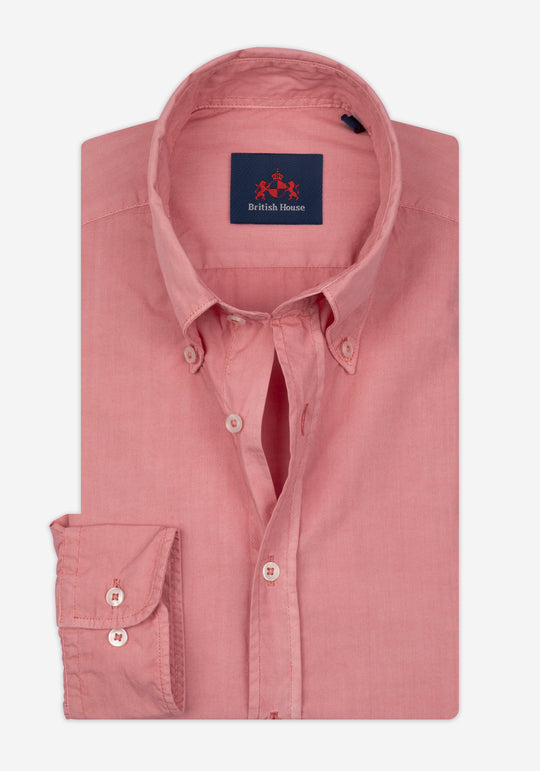 Garnet Rose Piece-Dyed Shirt